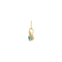 Natural Blue Zircon and Diamond Fruit Necklace