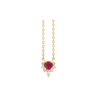 Natural Ruby and Diamond Necklace