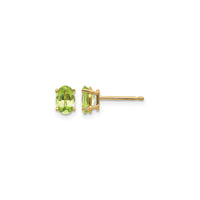 Oval Peridot Stud Earrings (14K)