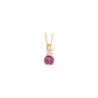 Pink Tourmaline and Diamond Berry Necklace