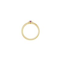 Pink Tourmaline and Diamond French-Set Halo Ring