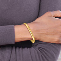 Plain Hinged Bangle Bracelet (14K).