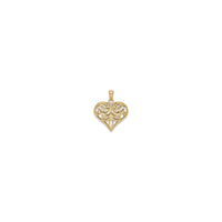 Puffy Filigree Heart Pendant (14K)