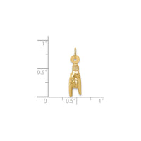 Rock Hand Sign Pendant (14K)