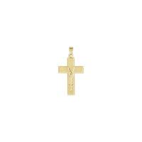 Rosary Cross Pendant (14K) front - Popular Jewelry - New York