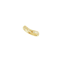 Round White Diamonds Contour Band (14K)