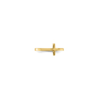 Sideways Cross Ring (14K)