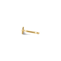 Sideways Cross Ring (14K)
