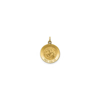 Solid Saint George Medal Pendant (14K)