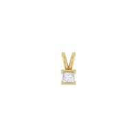 Solitaire Square Princess-Cut Diamond Pendant (14K)
