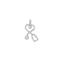 Stethoscope Heart Pendant (Silver) back - Popular Jewelry - New York