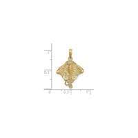 Stingray Underside Pendant (14K)