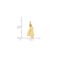 Varsity Number 4 Pendant (14K)