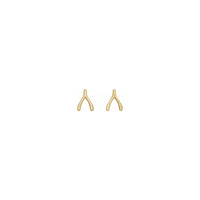 Wishbone Stud Earrings (14K) front - Popular Jewelry - New York