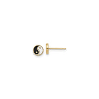 Yin Yang Enamel Stud Friction Earrings (14K)