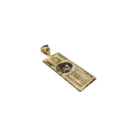 $100 One Hundred Dollar Bill Pendant (14K) Diagonal - Popular Jewelry - New York