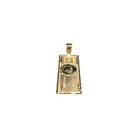 $100 One Hundred Dollar Bill Pendant (14K) vertical - Popular Jewelry - New York
