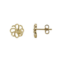 Filigree Swirl Flower Stud Earrings (14K)