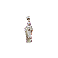 Two-Tone Saint Jude CZ Pendant (14K)