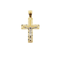 Two-Tone Crucifix Pendant (14K).