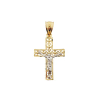 Two-tone Crucifix Pendant (14K).