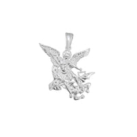 Textured Saint Michael Pendant Sterling Silver
