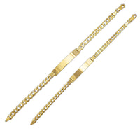 Solid Italian Cuban ID Bracelet (14K).