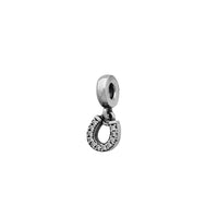 Zirconia Horseshoe Charm (Silver)