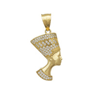 Zirconia Nefertiti Head Pendant (14K)