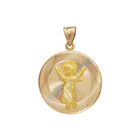 Tricolor Round Divine Child Round Pendant (14K)