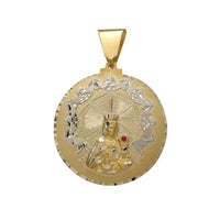 Zirconia Santa Barbara Round Medallion Pendant (14K)