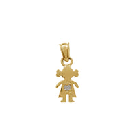 Zirconia Silhouette Girl Pendant (14K)