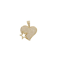 Icy Heart with Star Pendant (14K)