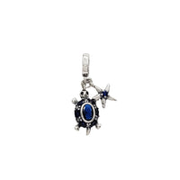 Zirconia Turtle Pendant (Silver)