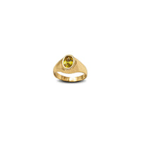 Oval Zirconia Kid/Pinky Signet Ring (14K)