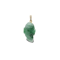 Diamond Bail Jade Pixiu Pendant (14K)
