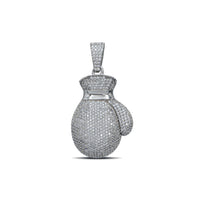 Iced-Out Boxing Glove Pendant (Silver)