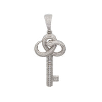 Zirconia Snake Key Pendant (Silver)