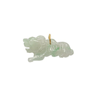 Tiger Zodiac Sign Jade Pendant (14K)