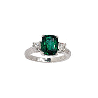 Zirconia Emerald Silver Ring