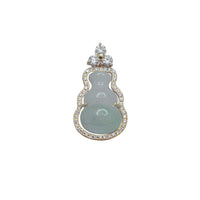 Diamond Jade Gourd Pendant (14K)