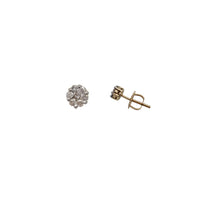 Round Diamond-Cut Flower Earring (14)