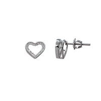Round Diamond Cut Heart Earring (Gold)