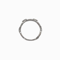 Cable White Gold Ring 0.19 Carats