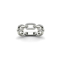 Cable White Gold Ring 0.19 Carats