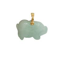 Pig Zodiac Sign Jade Pendant (14K)