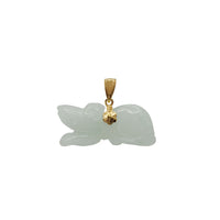 Rat Zodiac Sign Jade Pendant (14K)