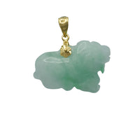 Goat Zodiac Sign Jade Pendant (14K)