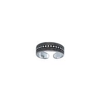 Beaded Stacking Toe Ring (Silver)