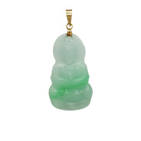 Guan Yin Goddess of Mercy Jade Pendant (14K)
